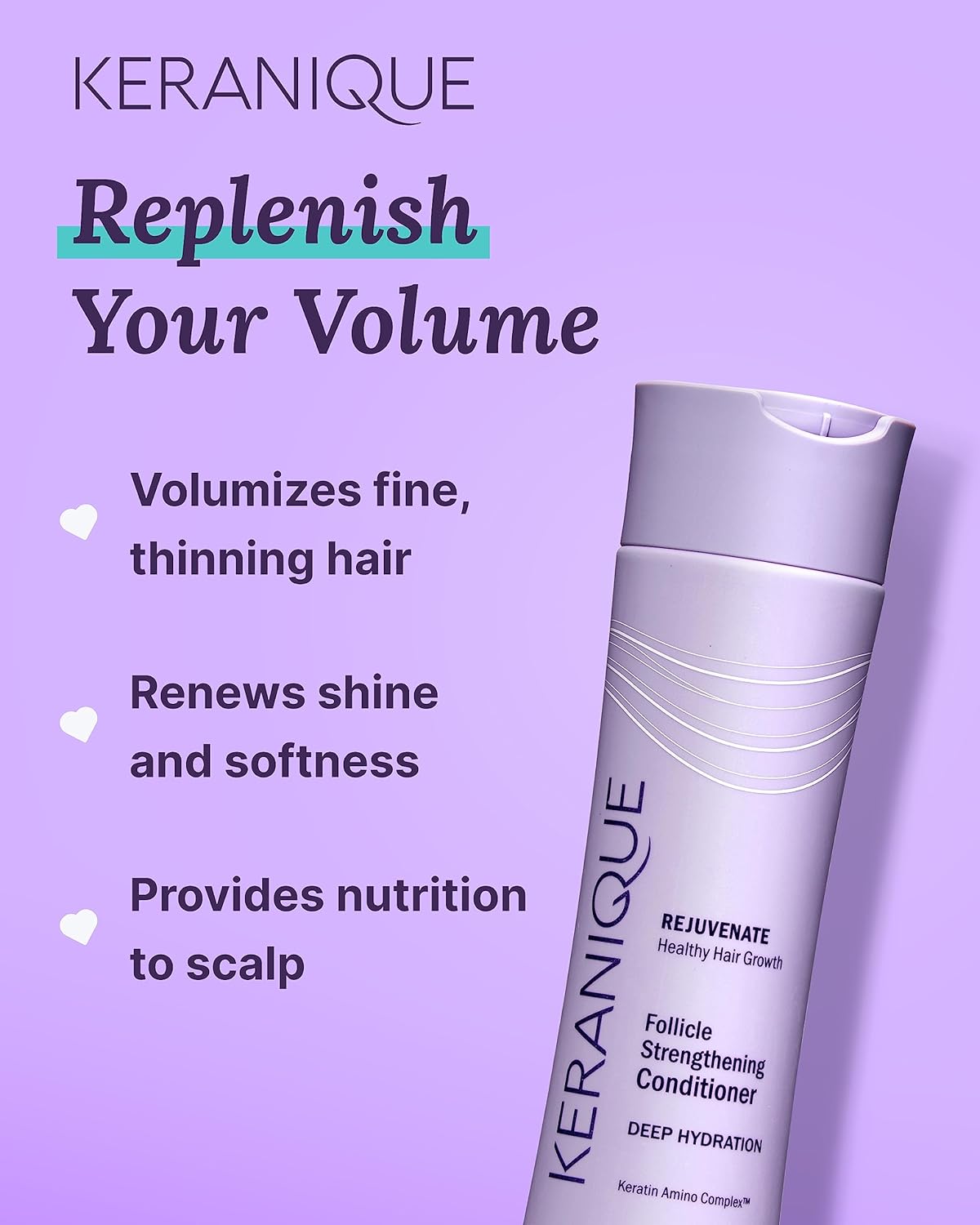 Keranique Deep Hydration Follicle Strengthening Conditioner 3.4OZ