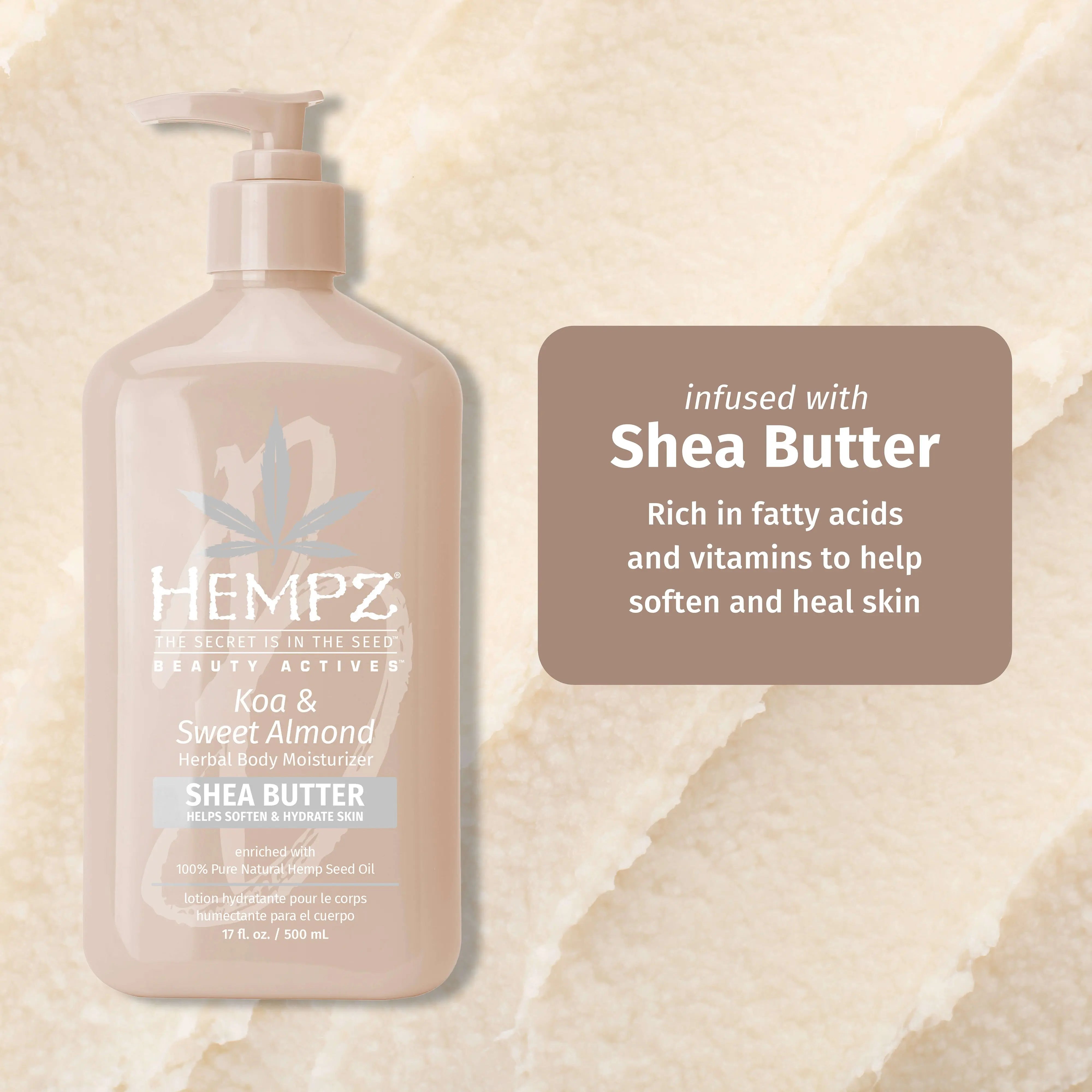 Hempz Koa & Sweet Almond Smoothing Herbal Body Moisturizer