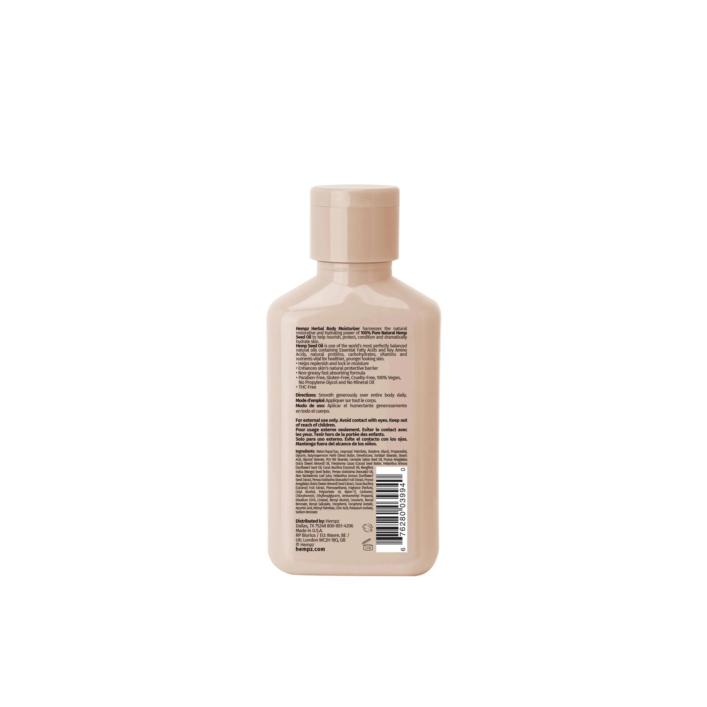 Hempz Koa & Sweet Almond Smoothing Herbal Body Moisturizer
