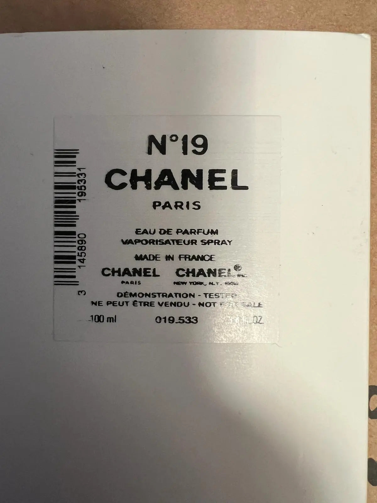 Chanel No. 19 Eau De Parfum Spray - 100ml (Tester)