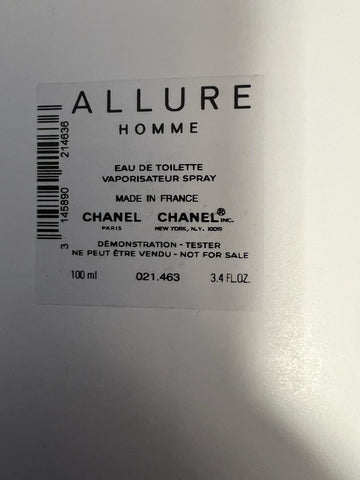 Chanel Allure Homme Eau De Toilette Spray - 100ml (Tester)