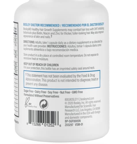 BosleyMD Healthy Hair Growth Capsules for Men