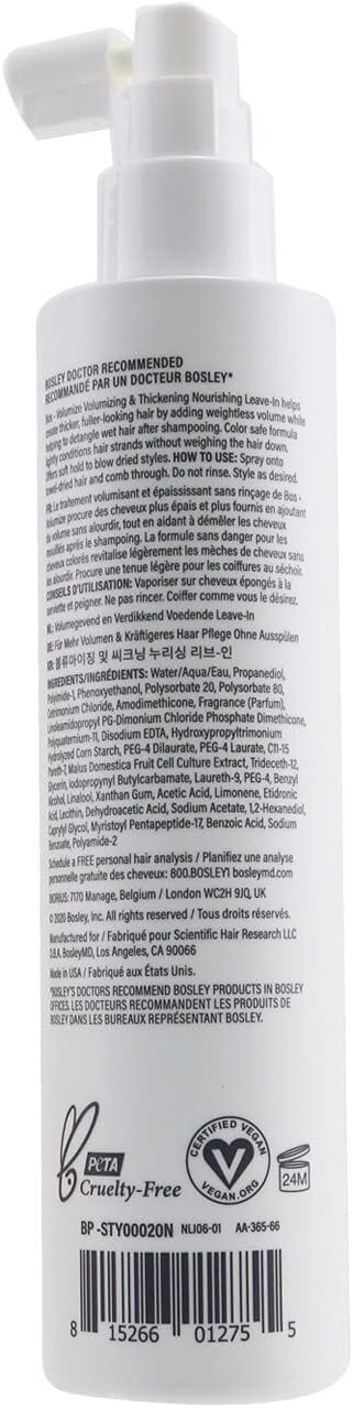BosleyMD BosVolumize Volumizing & Thickening Nourishing Leave-In