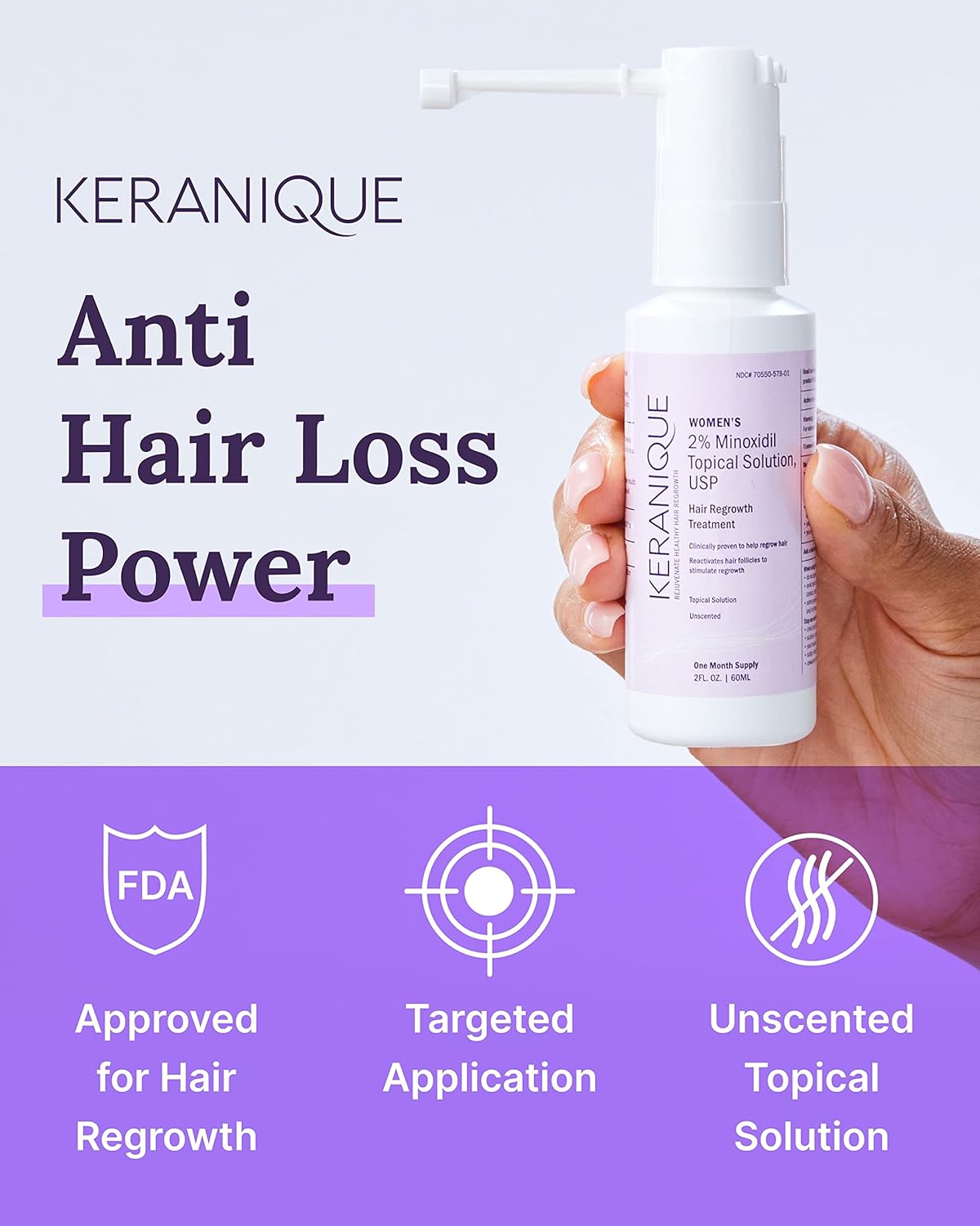 Keranique Regrowth Hair Foam for Women 60ml