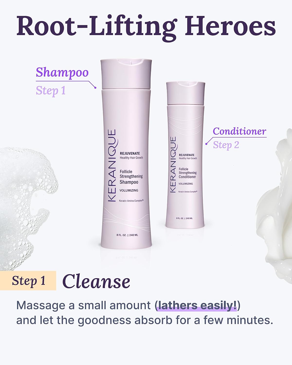 Keranique Volumizing Follicle Strengthening Shampoo 8OZ/240ml