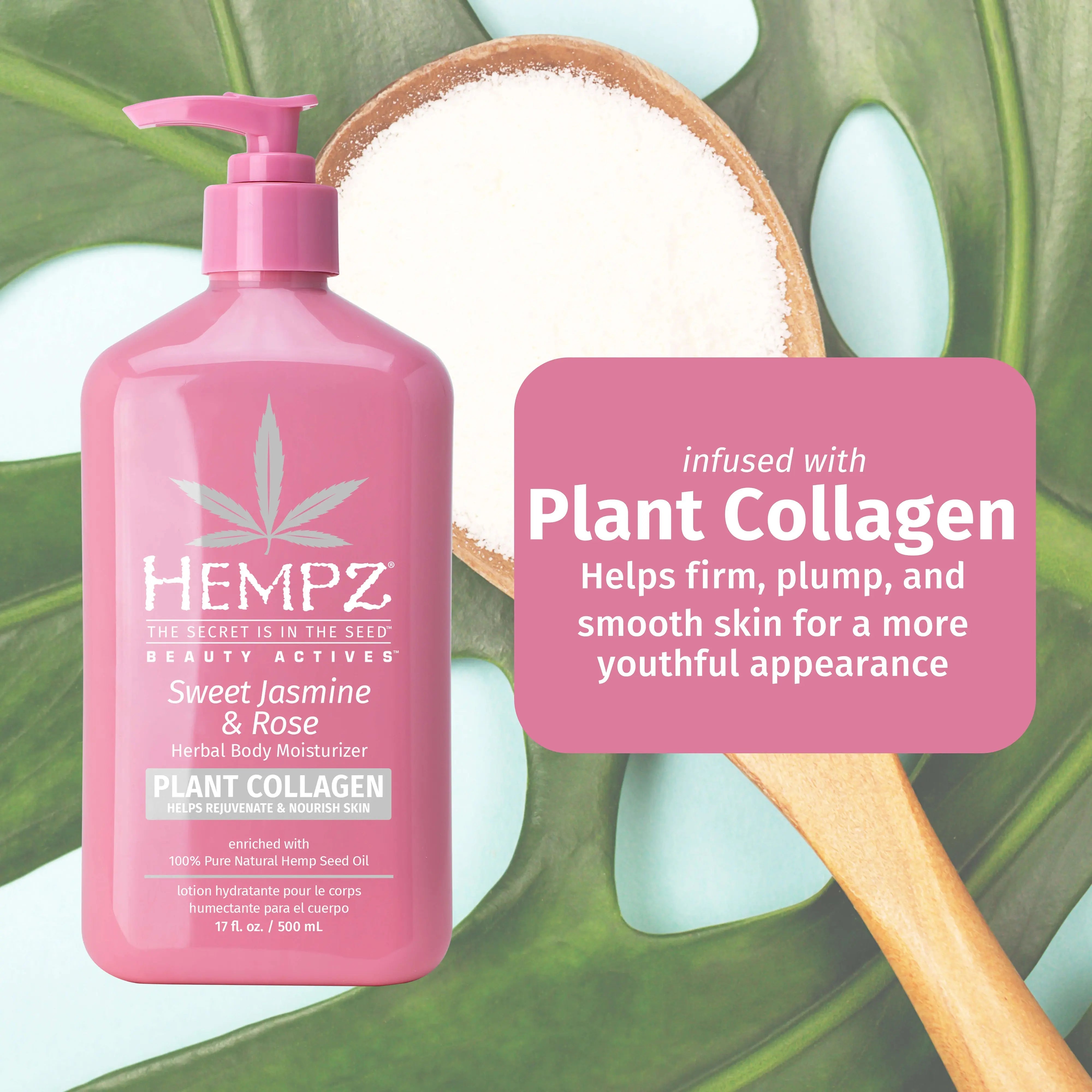 Hempz Sweet Jasmine & Rose Collagen Infused Herbal Body Moisturizer