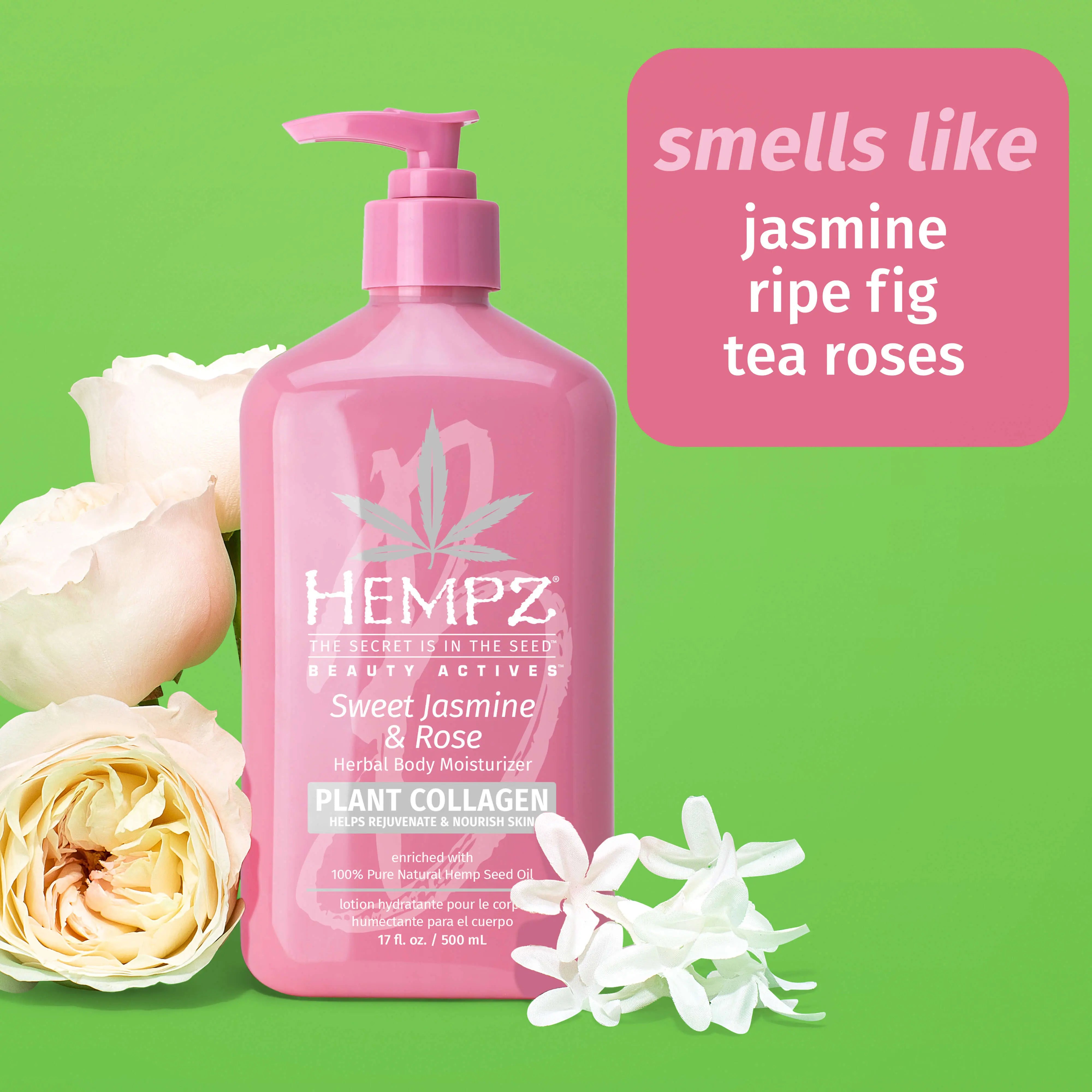 Hempz Sweet Jasmine & Rose Collagen Infused Herbal Body Moisturizer