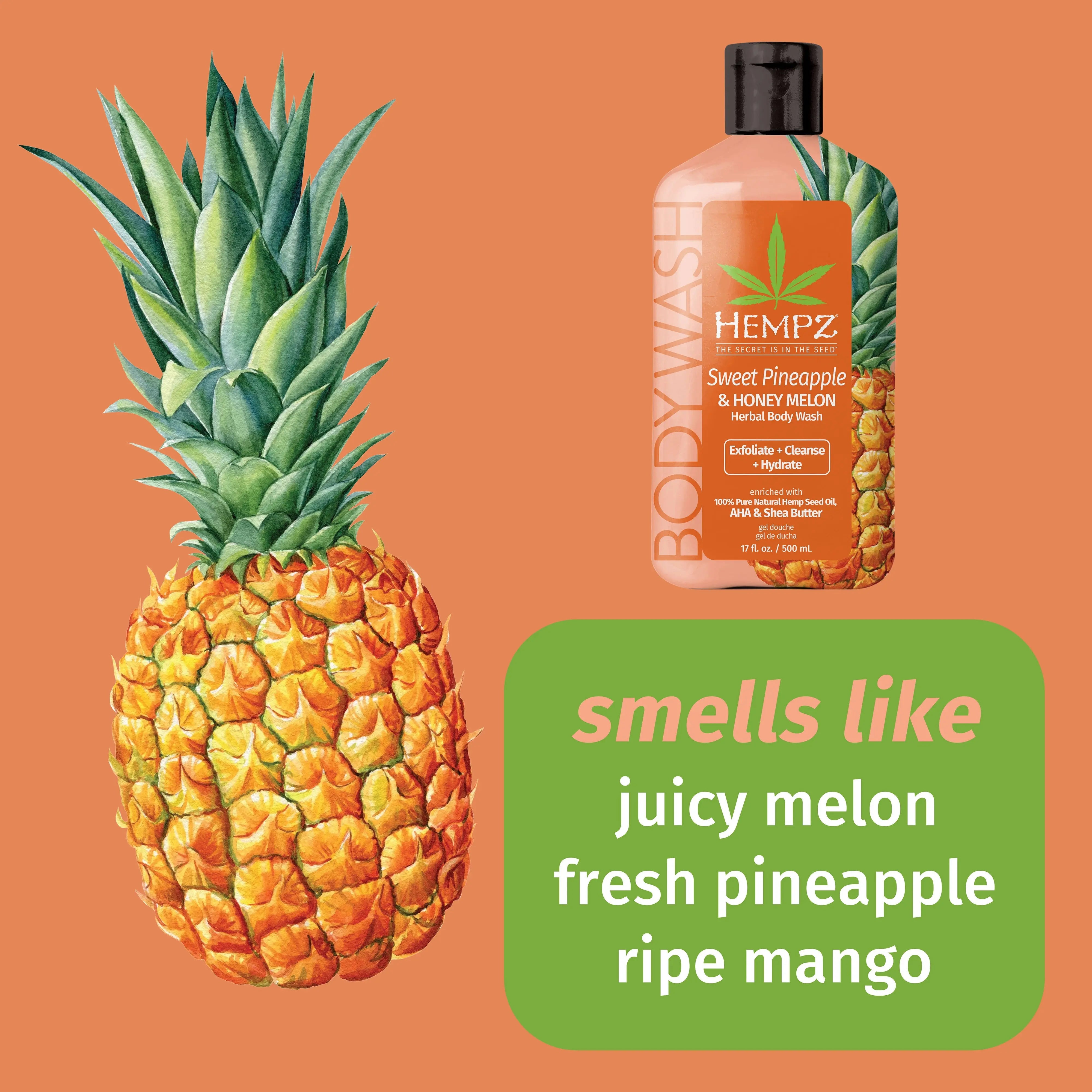 Hempz Sweet Pineapple & Honey Melon Herbal Body Wash