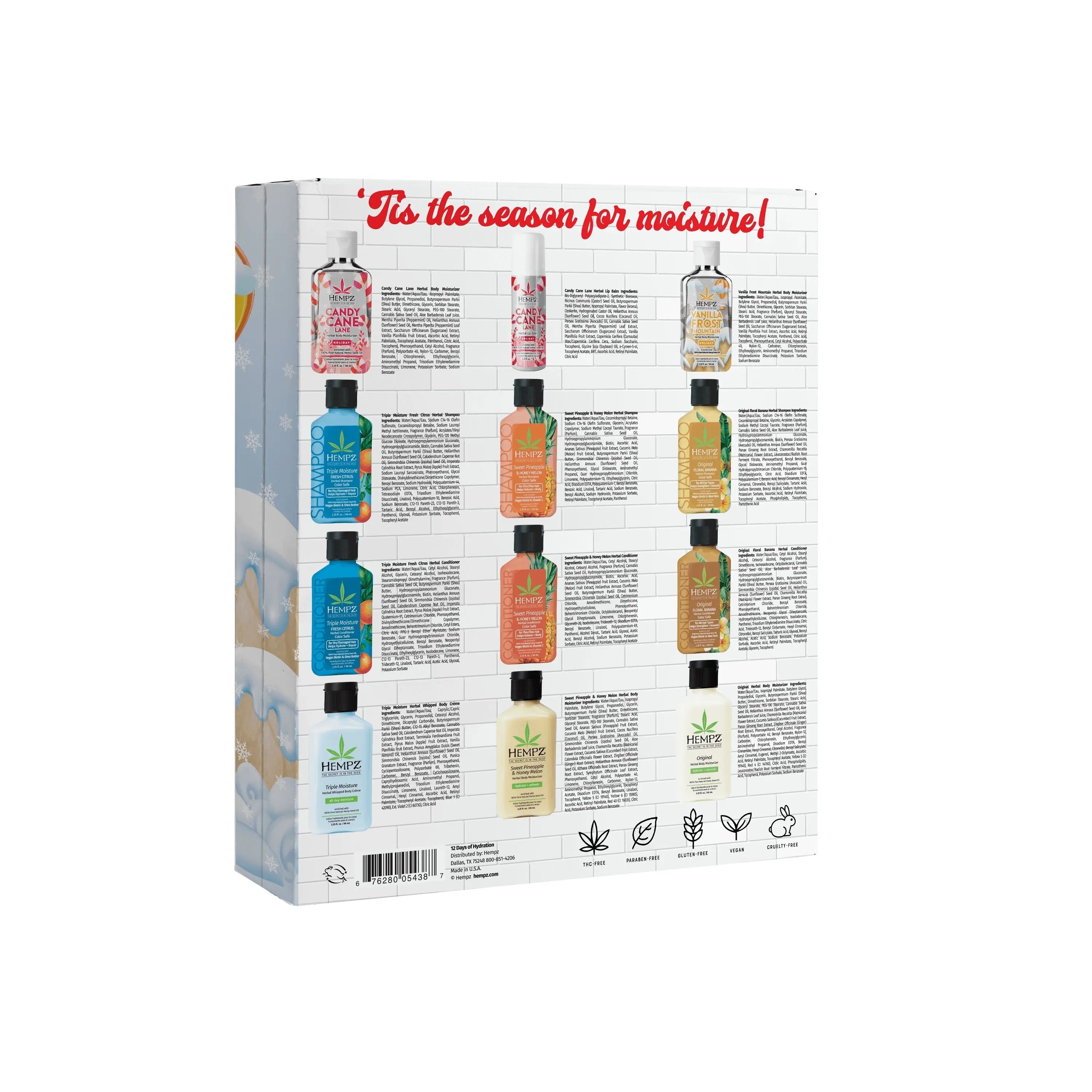 Hempz 12 Days of Hydration Minis Gift Set